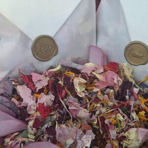 Set of 25 - Wedding Confetti & Wax Seal Bundle Biodegradable Petal Toss